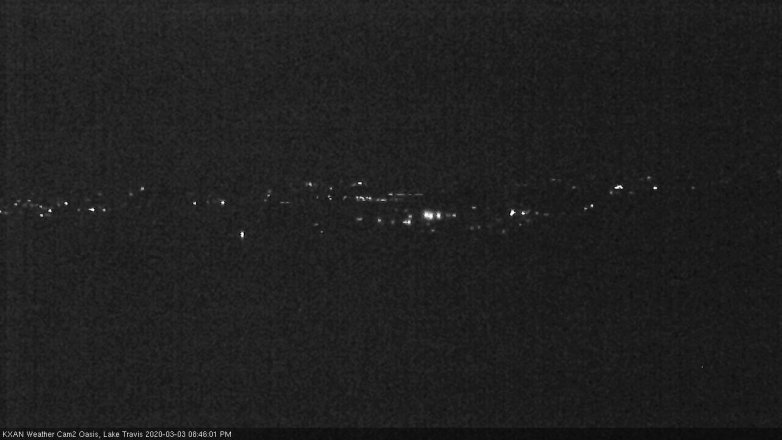 Lake Travis webcam, March 3, 2020 8:45 PM CT