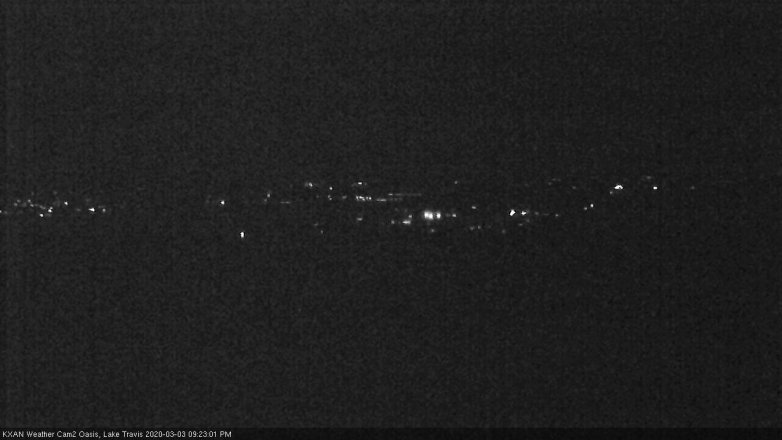 Lake Travis webcam, March 3, 2020 9:25 PM CT