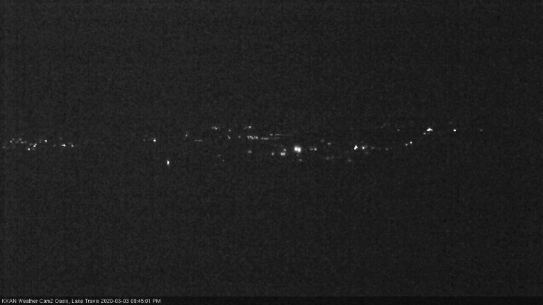 Lake Travis webcam, March 3, 2020 9:45 PM CT