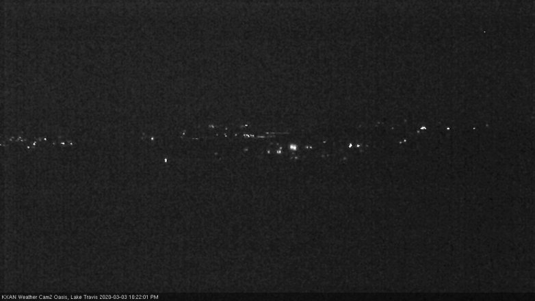 Lake Travis webcam, March 3, 2020 10:25 PM CT