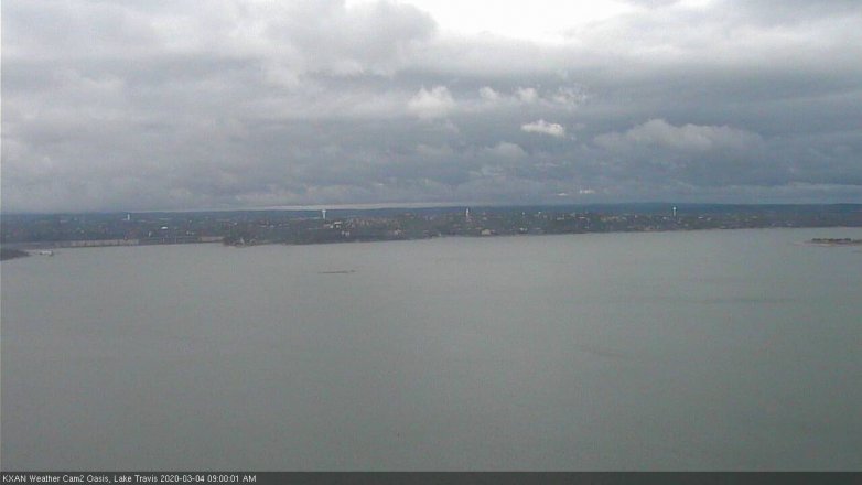 Lake Travis webcam, March 4, 2020 9:00 AM CT