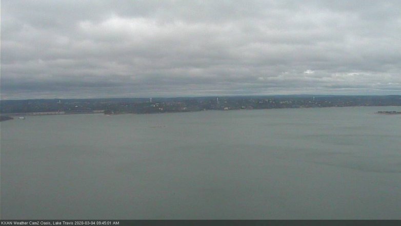 Lake Travis webcam, March 4, 2020 9:45 AM CT