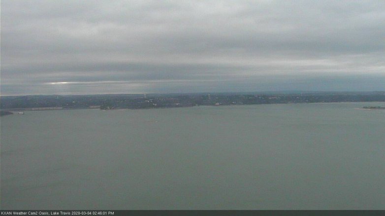 Lake Travis webcam, March 4, 2020 2:45 PM CT