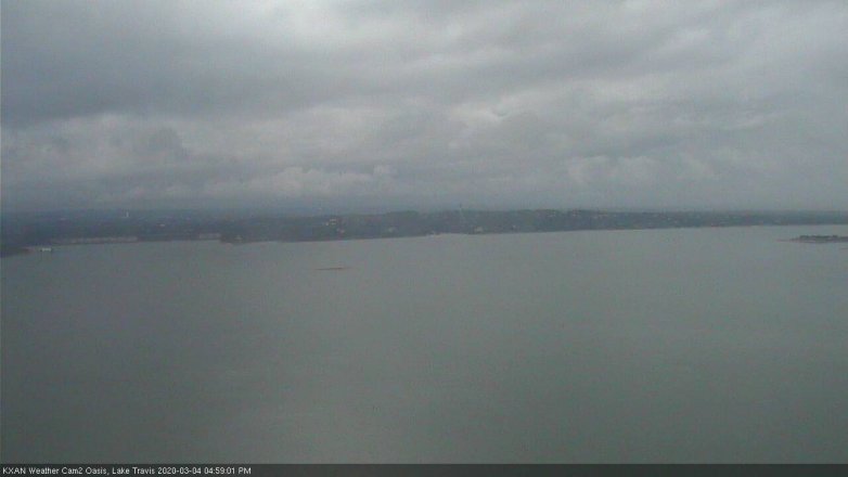 Lake Travis webcam, March 4, 2020 5:00 PM CT