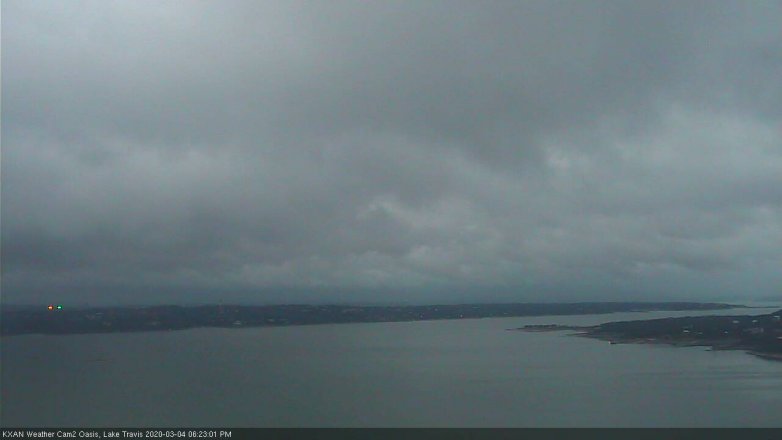 Lake Travis webcam, March 4, 2020 6:25 PM CT