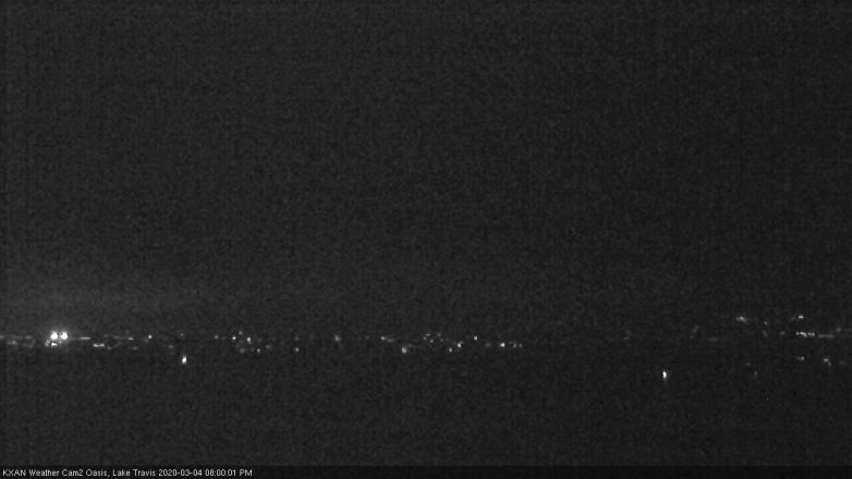 Lake Travis webcam, March 4, 2020 8:00 PM CT