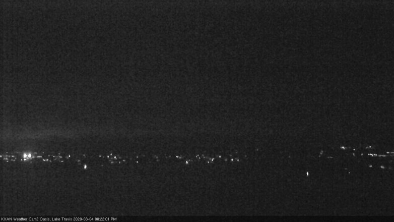 Lake Travis webcam, March 4, 2020 8:25 PM CT