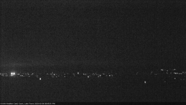 Lake Travis webcam, March 4, 2020 8:45 PM CT