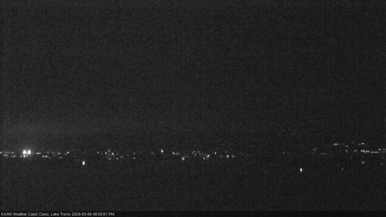 Lake Travis webcam, March 4, 2020 9:00 PM CT