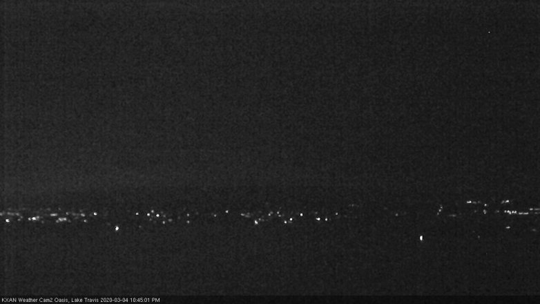 Lake Travis webcam, March 4, 2020 10:45 PM CT