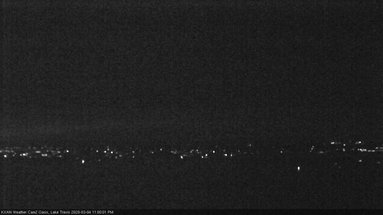 Lake Travis webcam, March 4, 2020 11:00 PM CT