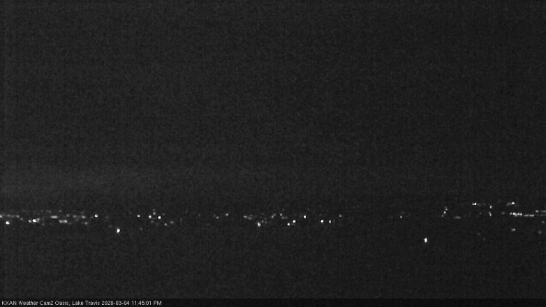 Lake Travis webcam, March 4, 2020 11:45 PM CT