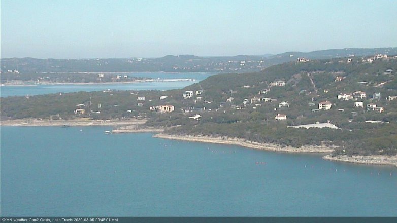 Lake Travis webcam, March 5, 2020 9:45 AM CT
