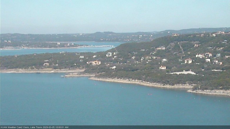 Lake Travis webcam, March 5, 2020 10:00 AM CT