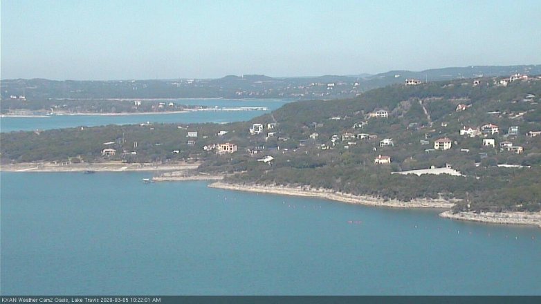 Lake Travis webcam, March 5, 2020 10:25 AM CT