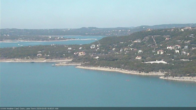 Lake Travis webcam, March 5, 2020 10:45 AM CT