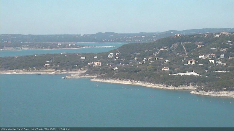 Lake Travis webcam, March 5, 2020 11:25 AM CT