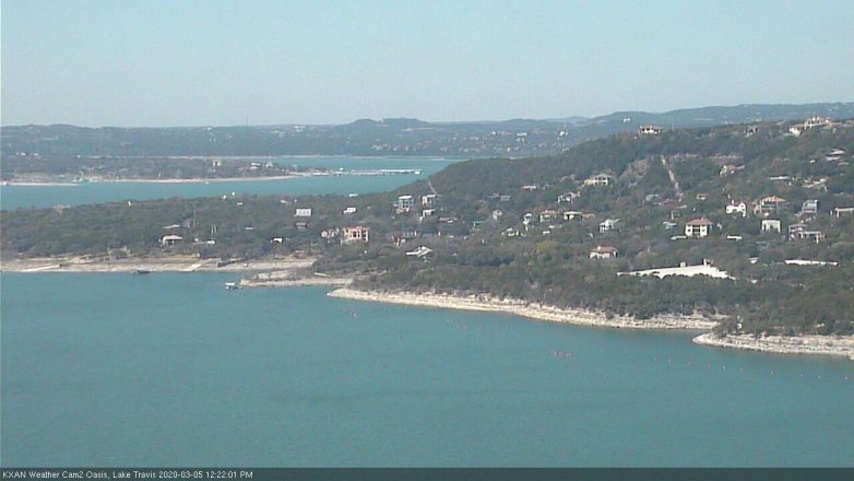 Lake Travis webcam, March 5, 2020 12:25 PM CT