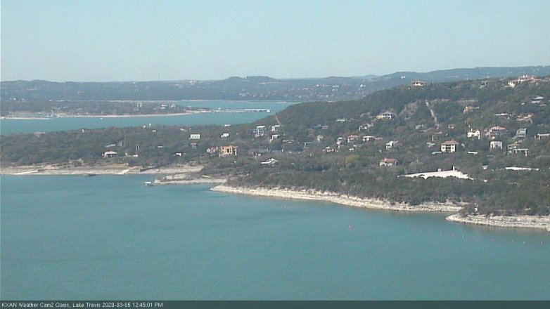 Lake Travis webcam, March 5, 2020 12:45 PM CT