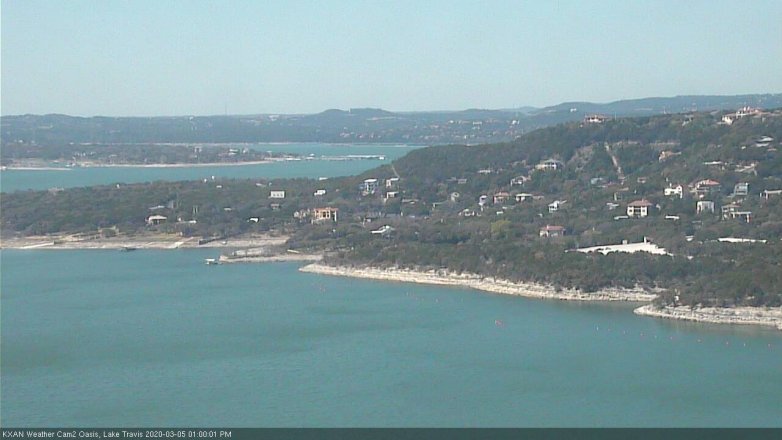 Lake Travis webcam, March 5, 2020 1:00 PM CT