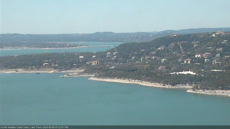 Lake Travis webcam, March 5, 2020 1:25 PM CT