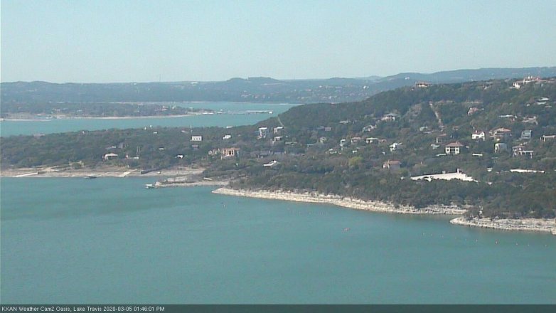 Lake Travis webcam, March 5, 2020 1:45 PM CT
