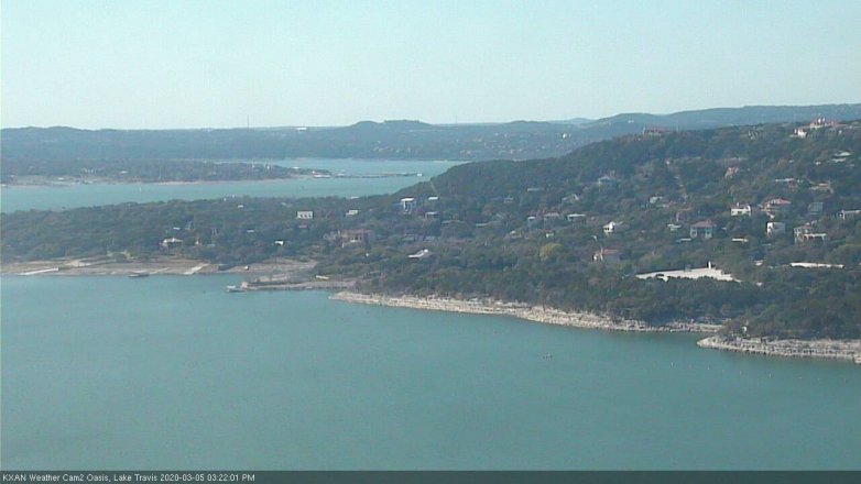 Lake Travis webcam, March 5, 2020 3:25 PM CT