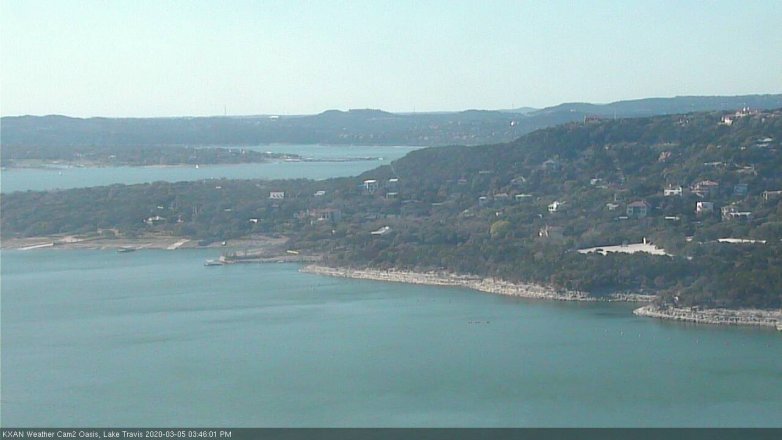 Lake Travis webcam, March 5, 2020 3:45 PM CT