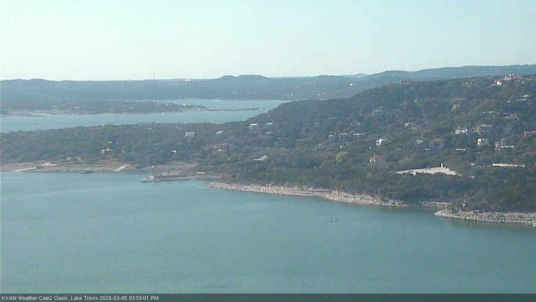 Lake Travis webcam, March 5, 2020 4:00 PM CT