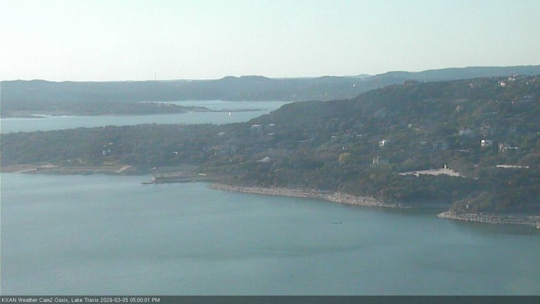 Lake Travis webcam, March 5, 2020 5:00 PM CT