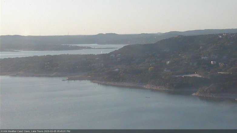 Lake Travis webcam, March 5, 2020 5:45 PM CT