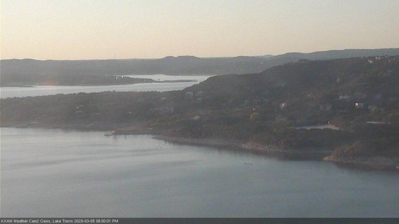 Lake Travis webcam, March 5, 2020 6:00 PM CT