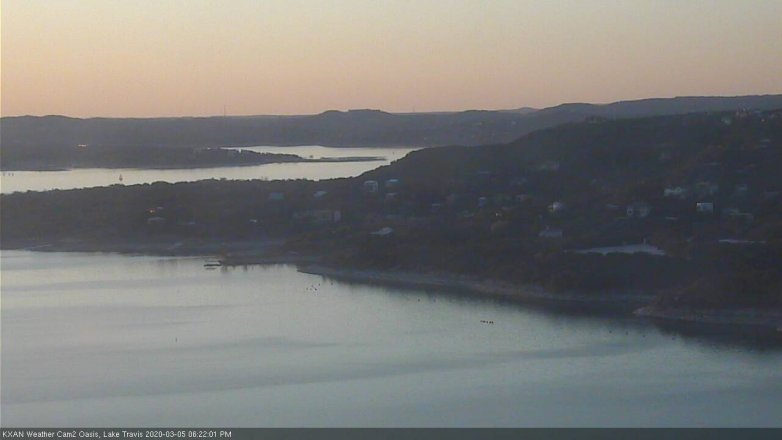 Lake Travis webcam, March 5, 2020 6:25 PM CT