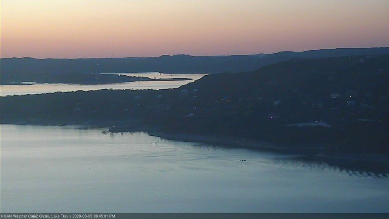 Lake Travis webcam, March 5, 2020 6:45 PM CT