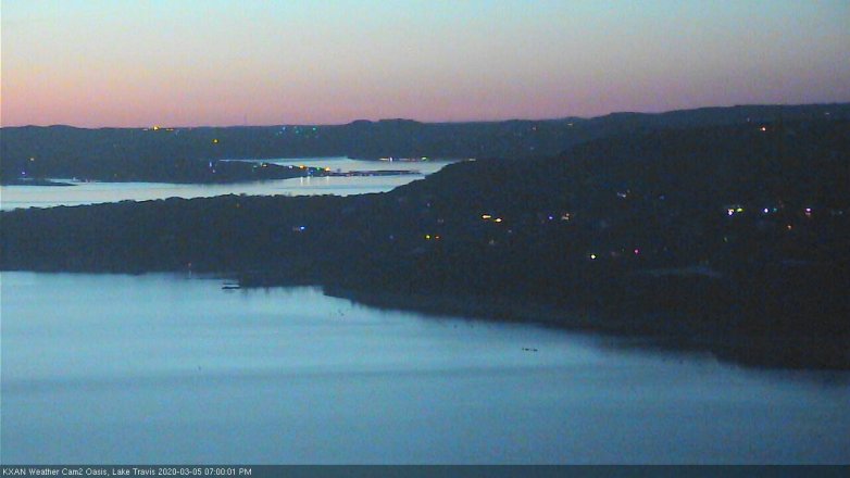 Lake Travis webcam, March 5, 2020 7:00 PM CT