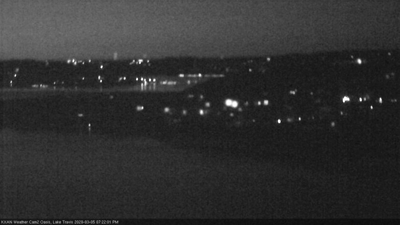 Lake Travis webcam, March 5, 2020 7:25 PM CT