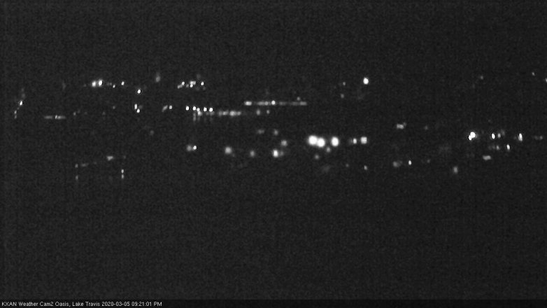 Lake Travis webcam, March 5, 2020 9:25 PM CT