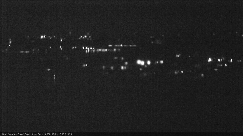 Lake Travis webcam, March 5, 2020 10:00 PM CT