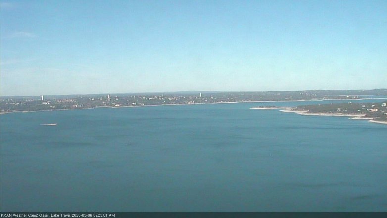 Lake Travis webcam, March 6, 2020 9:25 AM CT