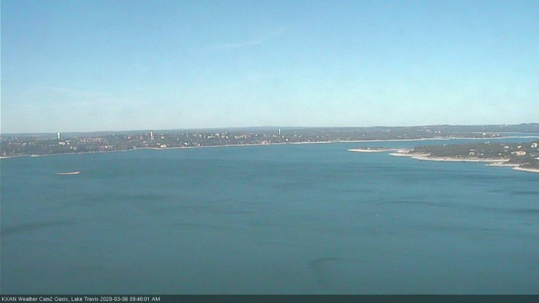 Lake Travis webcam, March 6, 2020 9:45 AM CT