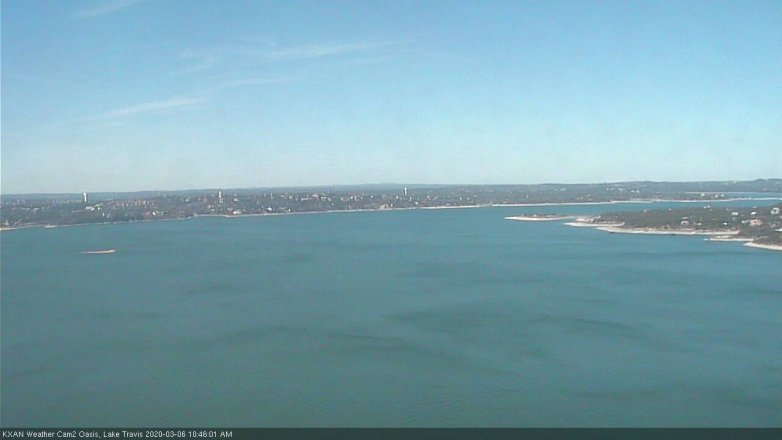 Lake Travis webcam, March 6, 2020 10:45 AM CT