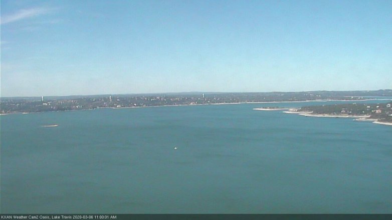 Lake Travis webcam, March 6, 2020 11:00 AM CT