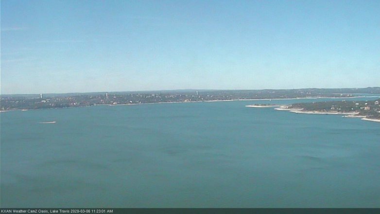 Lake Travis webcam, March 6, 2020 11:25 AM CT