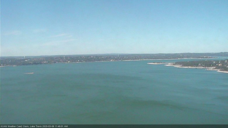 Lake Travis webcam, March 6, 2020 11:45 AM CT