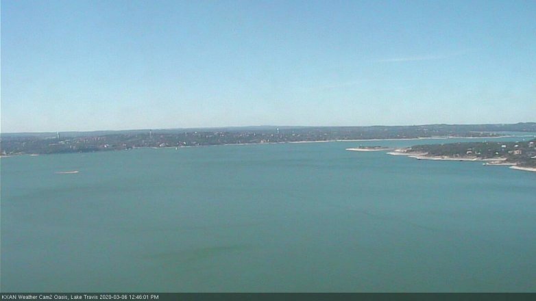 Lake Travis webcam, March 6, 2020 12:45 PM CT