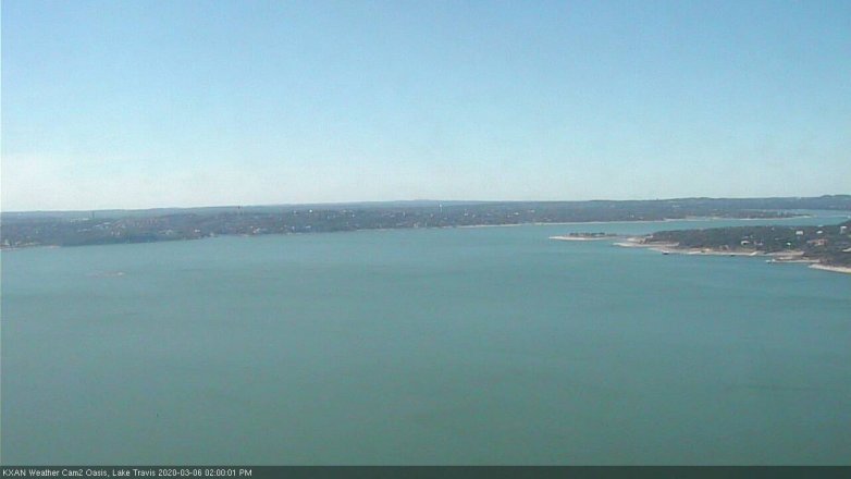 Lake Travis webcam, March 6, 2020 2:00 PM CT