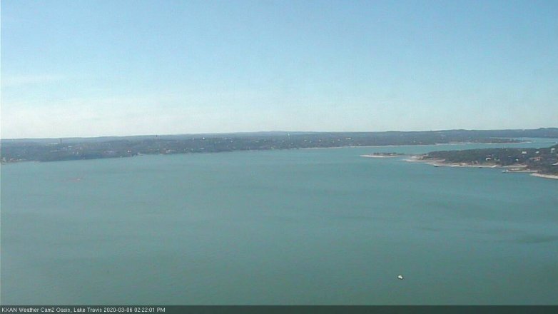 Lake Travis webcam, March 6, 2020 2:25 PM CT