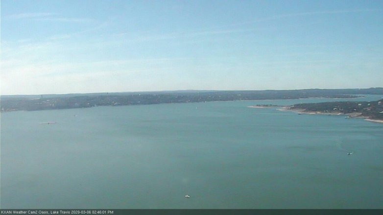 Lake Travis webcam, March 6, 2020 2:45 PM CT