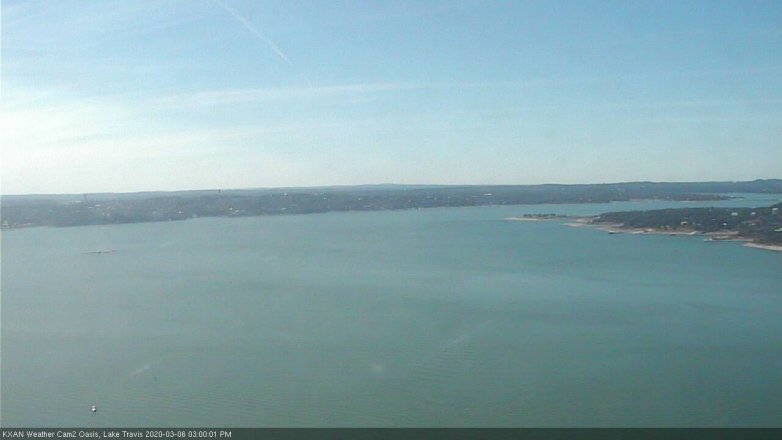 Lake Travis webcam, March 6, 2020 3:00 PM CT