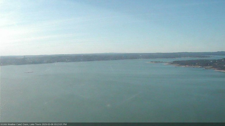 Lake Travis webcam, March 6, 2020 3:25 PM CT